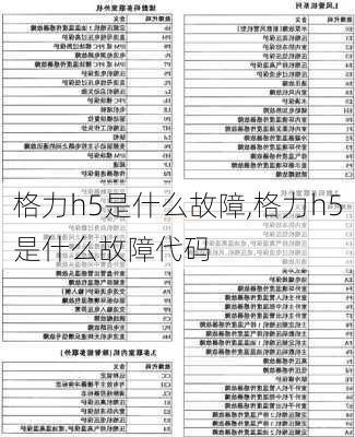 格力h5是什么故障,格力h5是什么故障代码