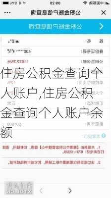 住房公积金查询个人账户,住房公积金查询个人账户余额