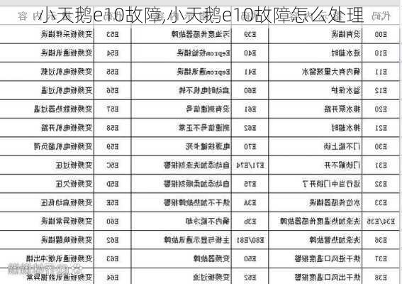 小天鹅e10故障,小天鹅e10故障怎么处理
