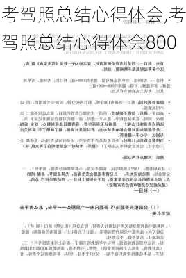 考驾照总结心得体会,考驾照总结心得体会800