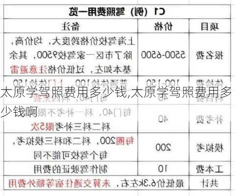 太原学驾照费用多少钱,太原学驾照费用多少钱啊