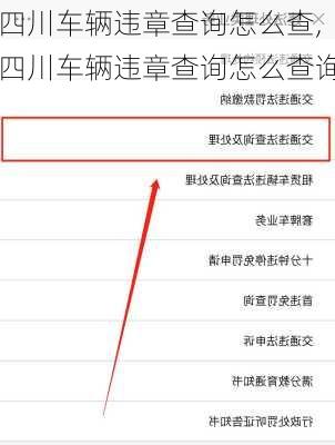 四川车辆违章查询怎么查,四川车辆违章查询怎么查询