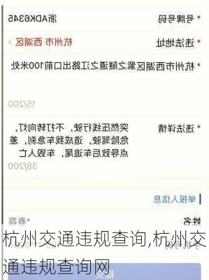 杭州交通违规查询,杭州交通违规查询网