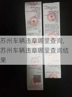 苏州车辆违章哪里查询,苏州车辆违章哪里查询结果