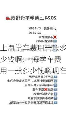 上海学车费用一般多少钱啊,上海学车费用一般多少钱啊现在