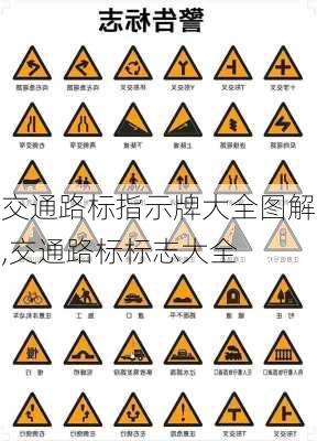 交通路标指示牌大全图解,交通路标标志大全
