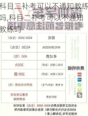 科目二补考可以不通知教练吗,科目二补考可以不通知教练吗