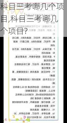 科目三考哪几个项目,科目三考哪几个项目?