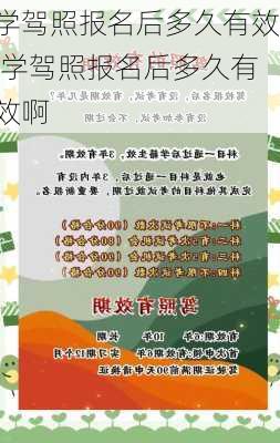 学驾照报名后多久有效,学驾照报名后多久有效啊