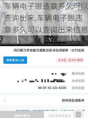 车辆电子眼违章多久可以查询出来,车辆电子眼违章多久可以查询出来信息