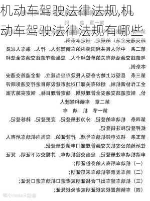 机动车驾驶法律法规,机动车驾驶法律法规有哪些
