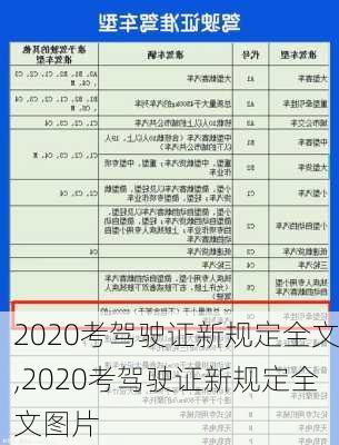 2020考驾驶证新规定全文,2020考驾驶证新规定全文图片