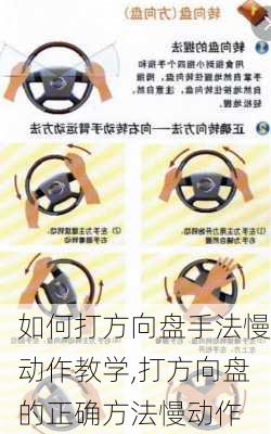 如何打方向盘手法慢动作教学,打方向盘的正确方法慢动作