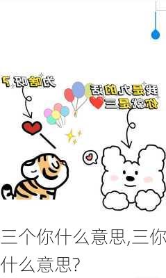 三个你什么意思,三你什么意思?
