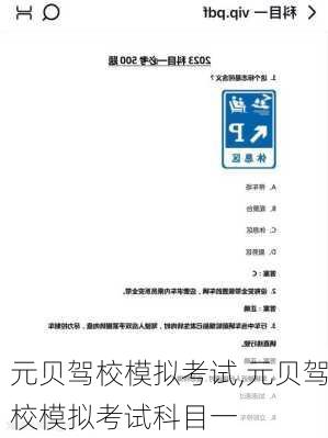元贝驾校模拟考试,元贝驾校模拟考试科目一