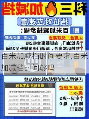 百米加减档时间要求,百米加减档时间够吗