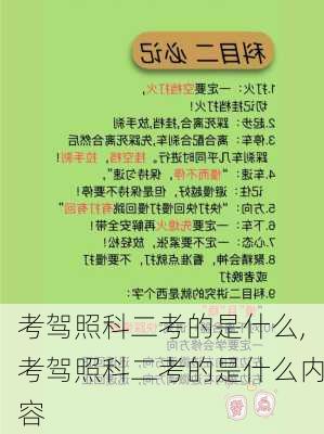 考驾照科二考的是什么,考驾照科二考的是什么内容