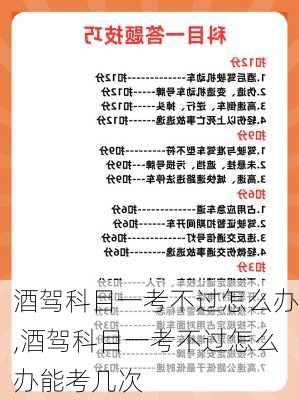 酒驾科目一考不过怎么办,酒驾科目一考不过怎么办能考几次