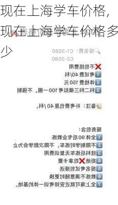 现在上海学车价格,现在上海学车价格多少