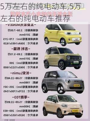 5万左右的纯电动车,5万左右的纯电动车推荐