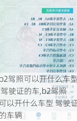 b2驾照可以开什么车型 驾驶证的车,b2驾照可以开什么车型 驾驶证的车辆
