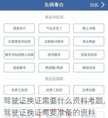 驾驶证换证需要什么资料考题,驾驶证换证需要准备的资料