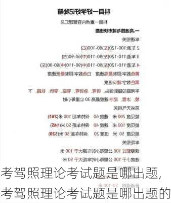 考驾照理论考试题是哪出题,考驾照理论考试题是哪出题的
