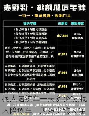 找人陪练车一天多少钱,找人陪练车一天多少钱大连