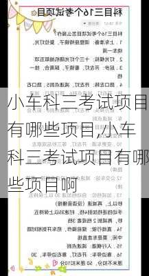 小车科三考试项目有哪些项目,小车科三考试项目有哪些项目啊