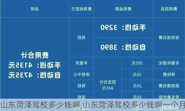 山东菏泽驾校多少钱啊,山东菏泽驾校多少钱啊一个月