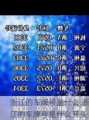 浙江的车牌号是什么,浙江的车牌号是什么开头