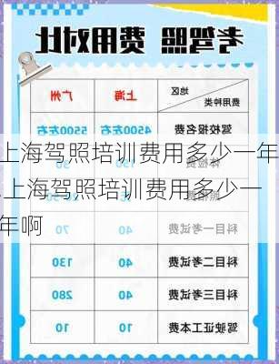 上海驾照培训费用多少一年,上海驾照培训费用多少一年啊