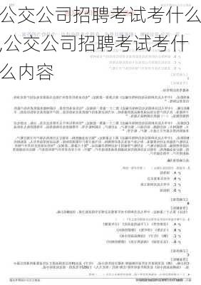 公交公司招聘考试考什么,公交公司招聘考试考什么内容