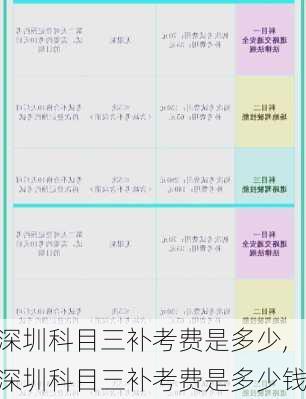 深圳科目三补考费是多少,深圳科目三补考费是多少钱