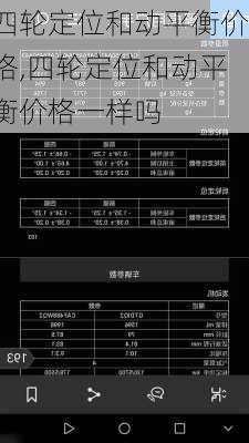 四轮定位和动平衡价格,四轮定位和动平衡价格一样吗