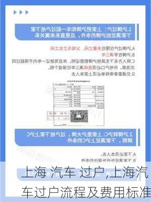 上海 汽车 过户,上海汽车过户流程及费用标准