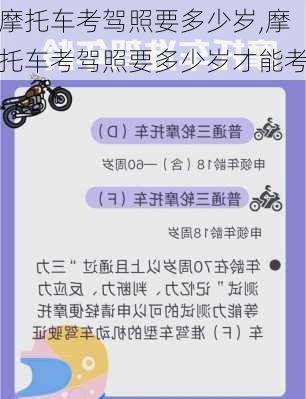 摩托车考驾照要多少岁,摩托车考驾照要多少岁才能考
