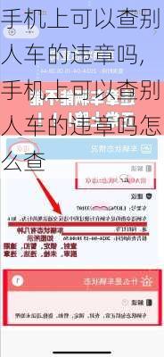 手机上可以查别人车的违章吗,手机上可以查别人车的违章吗怎么查